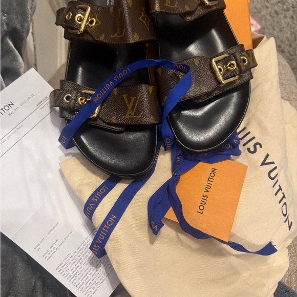 Authentic Louis Vuitton BOM DIA sandals sz.39 like new!! With full set! - Picture 9 of 9